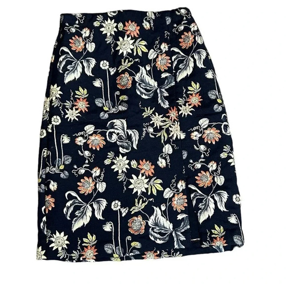 Ann Taylor Floral Brocade Stretch Pencil Skirt Size 0 - Picture 1 of 8